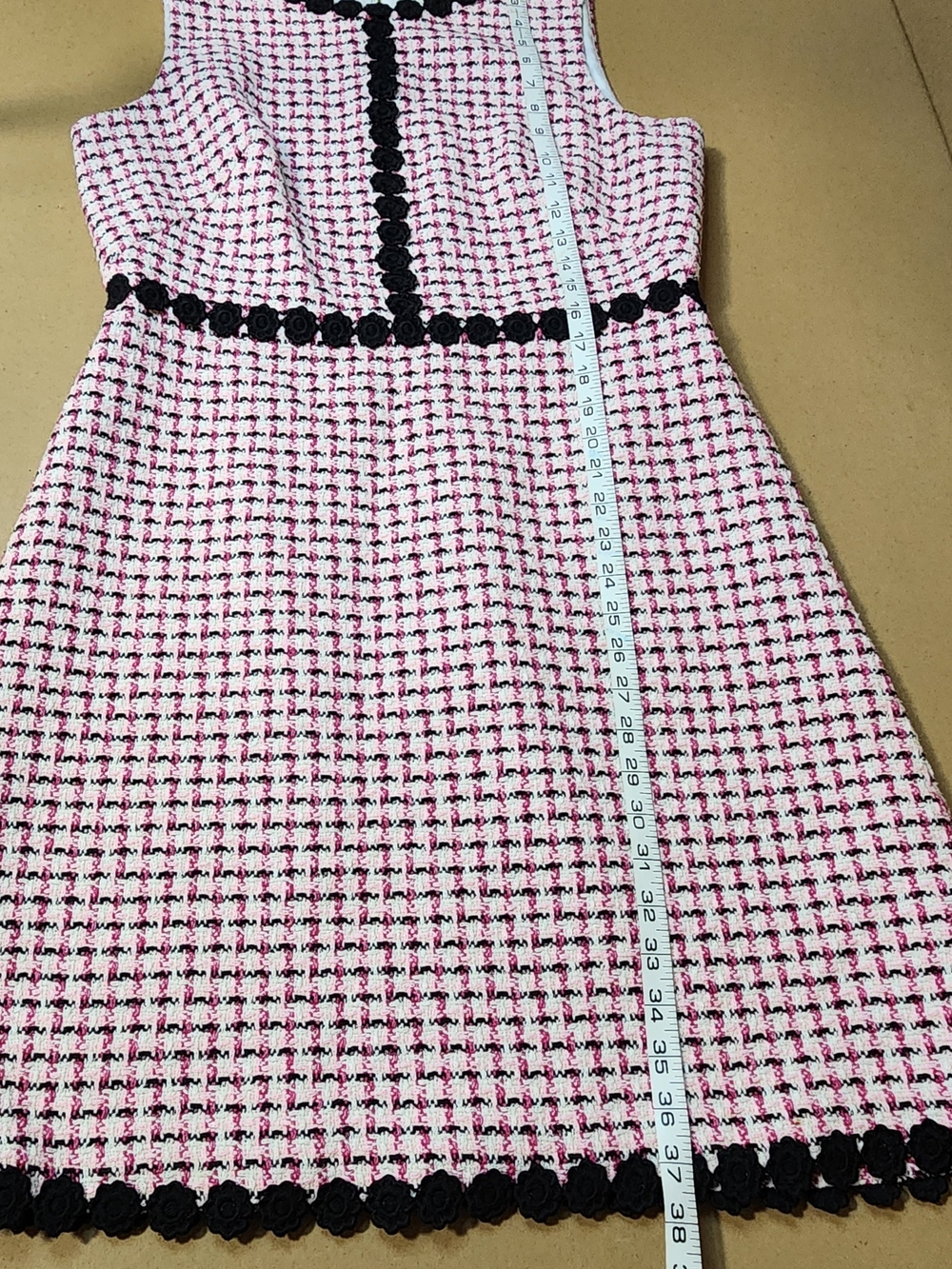 Kate Spade New York Women’s Size 12 Multi Tweed Pink Marbled A Line Dress - Picture 9 of 9